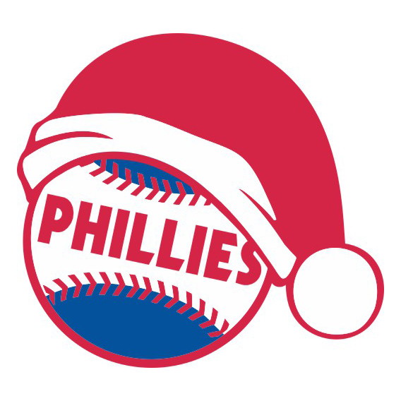 Philadelphia Phillies Baseball Christmas hat logo iron on paper